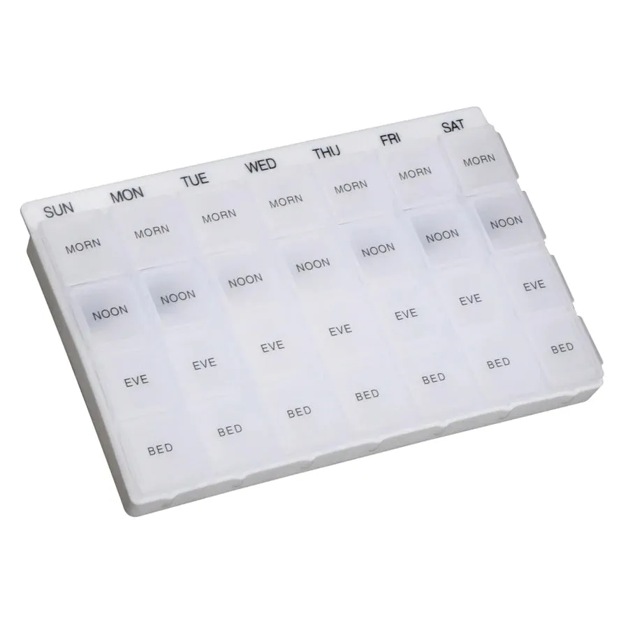Week Day Multi Pill Dispenser Clear/White