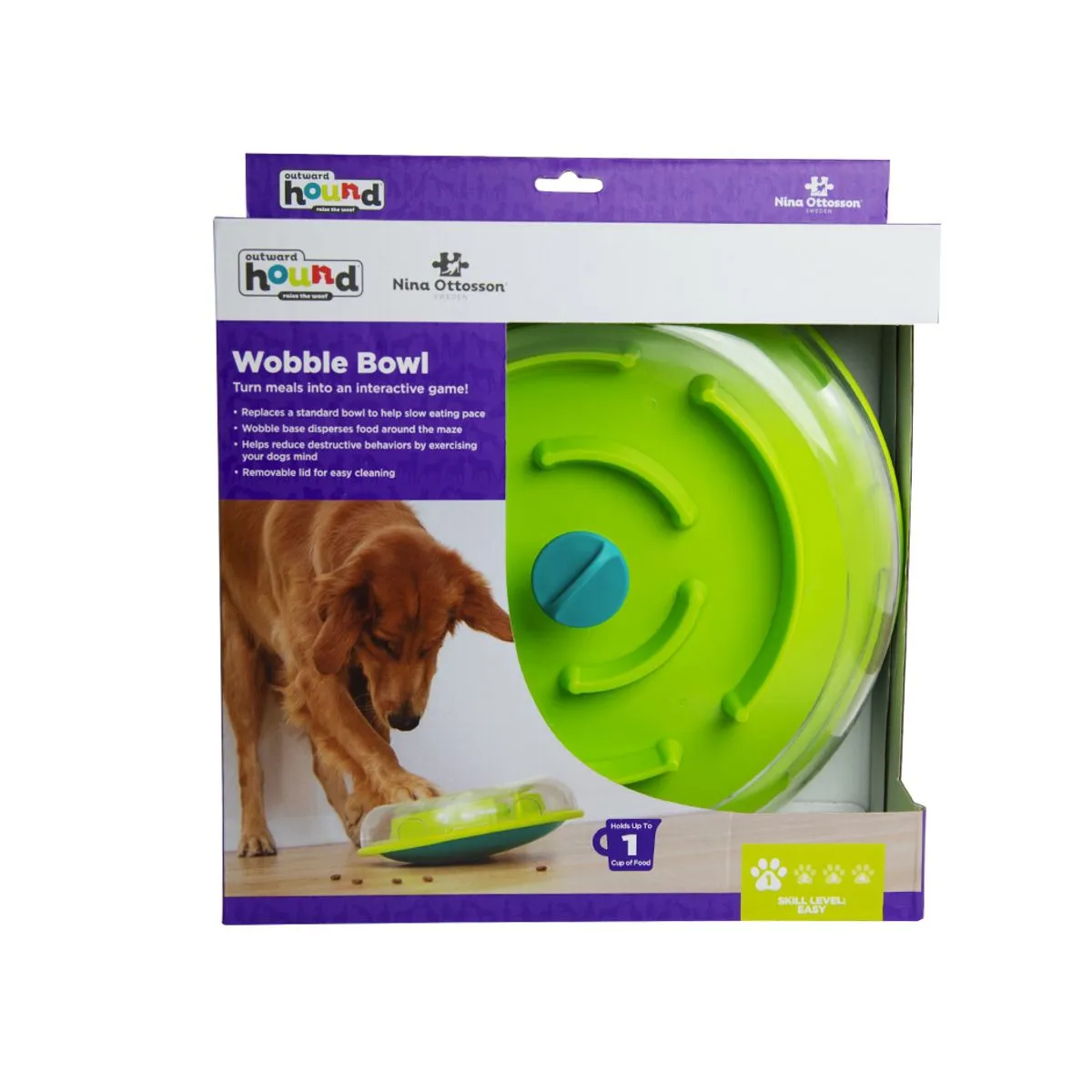 Wobble Bowl Interactive Treat Puzzle - Easy